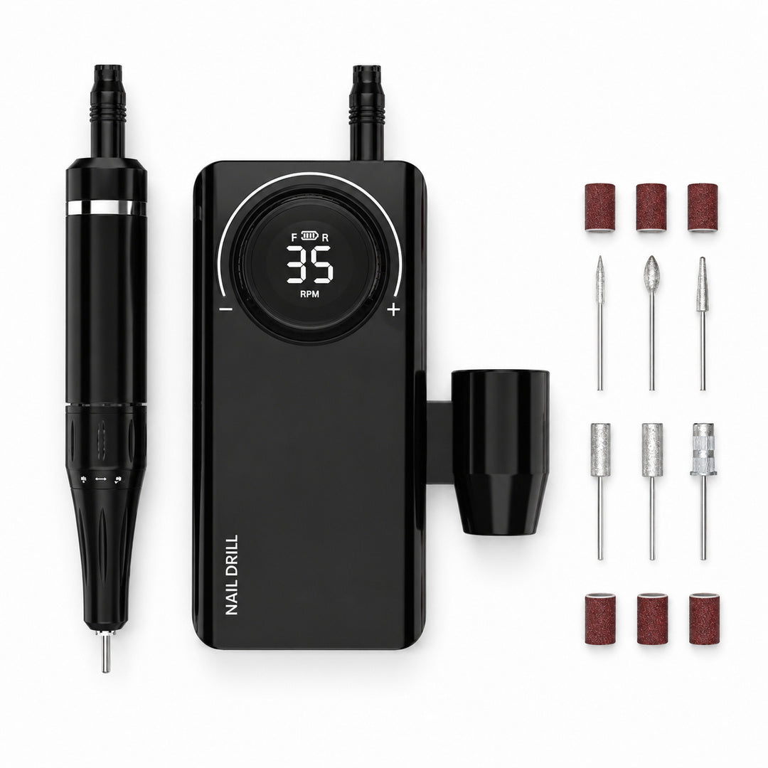 Torno para Uñas Profesional Portátil Recargable Inalámbrico NEGRO - imagen principal