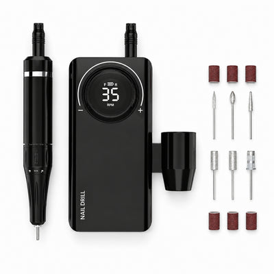 Torno para Uñas Profesional Portátil Recargable Inalámbrico NEGRO