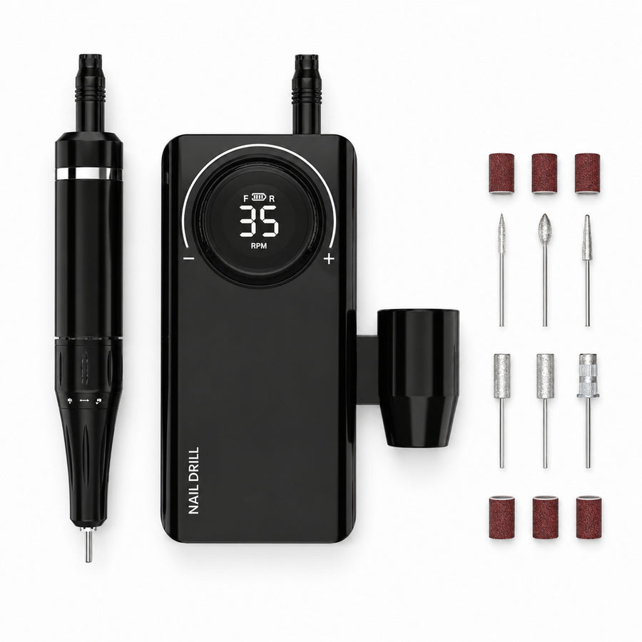 Torno para Uñas Profesional Portátil Recargable Inalámbrico NEGRO - imagen principal