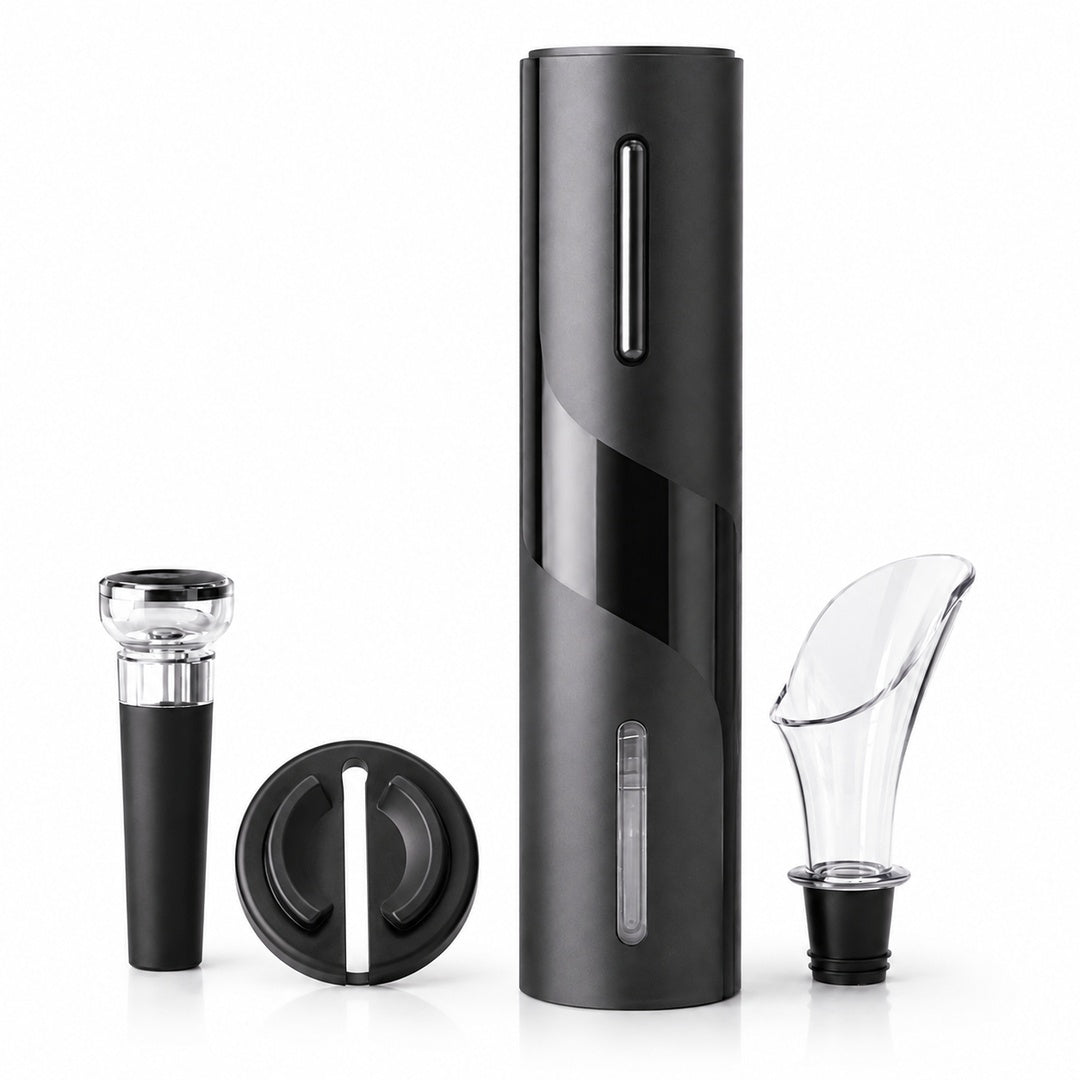 Set sacacorcho eléctrico USB 3 en 1 para vino - detalle del producto