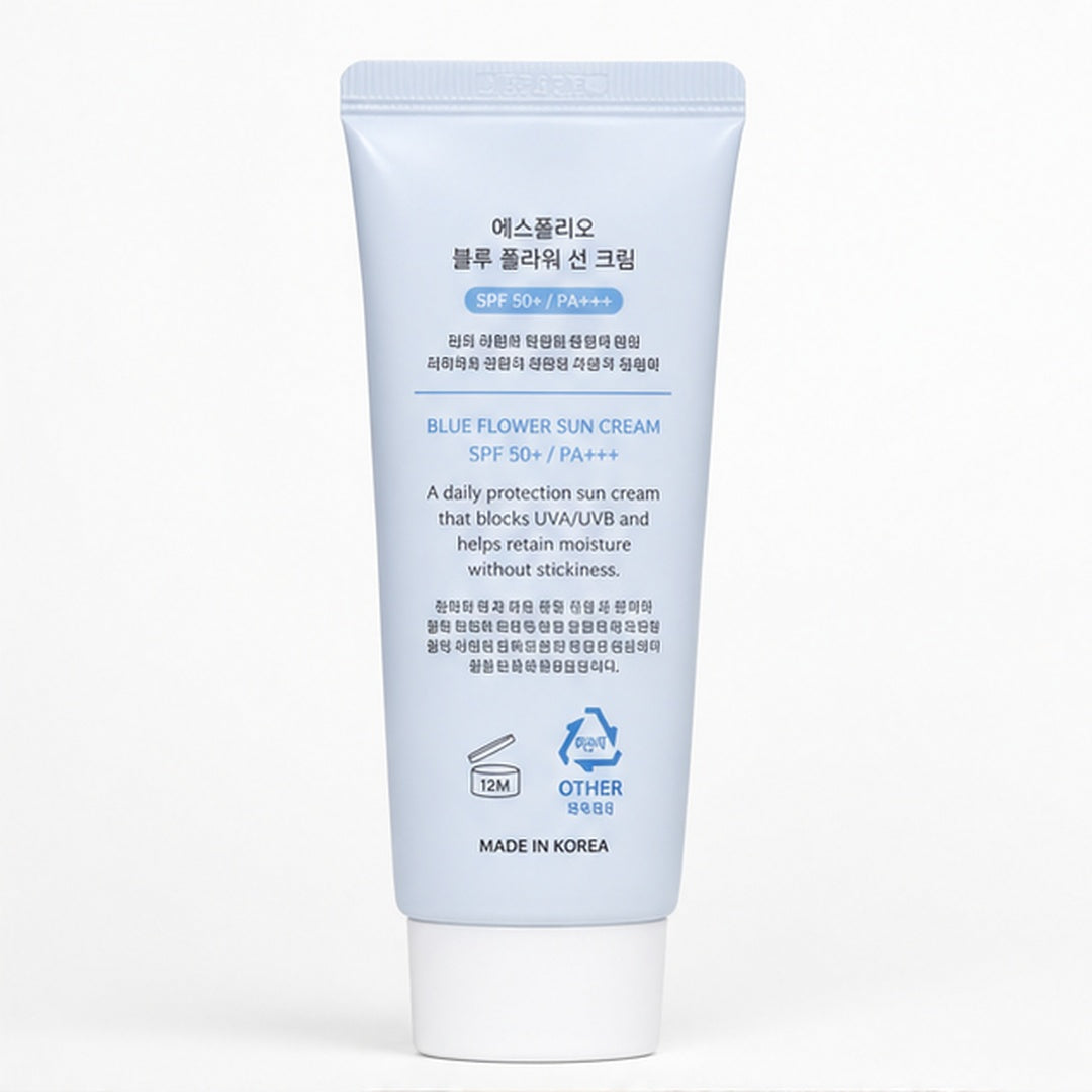 Protector Solar Coreano Esfolio Blue Flower Sfp 50 Pa - detalle del producto