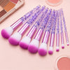 Set de 10 Brochas de maquillaje con Diseños de Brillos