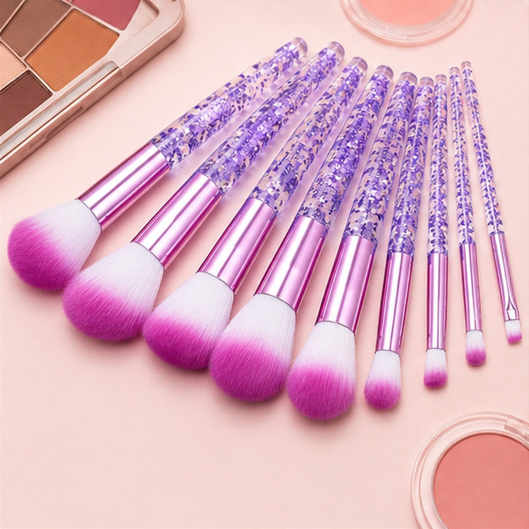 Set de 10 Brochas de maquillaje con Diseños de Brillos - detalle del producto