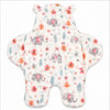 Saco manta para bebé de chiporro blanco diseño elefante con flores