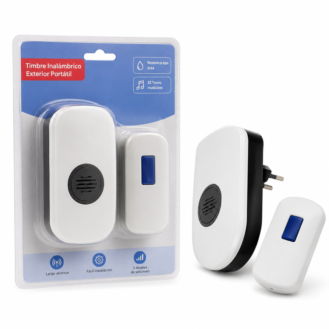 Timbre Inalámbrico Exterior Portátil Puertas Timbre Portero - detalle del producto