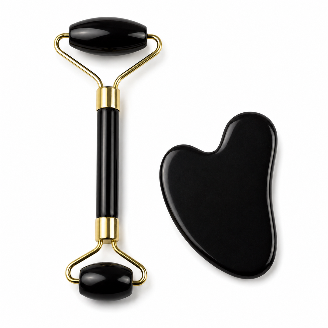Masaje Facial Linfático Jade Roller + Gua Stone Sha Green - detalle del producto