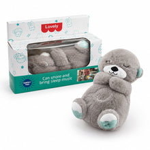Peluche nutria con respiración relajante para bebé color Gris - detalle del producto