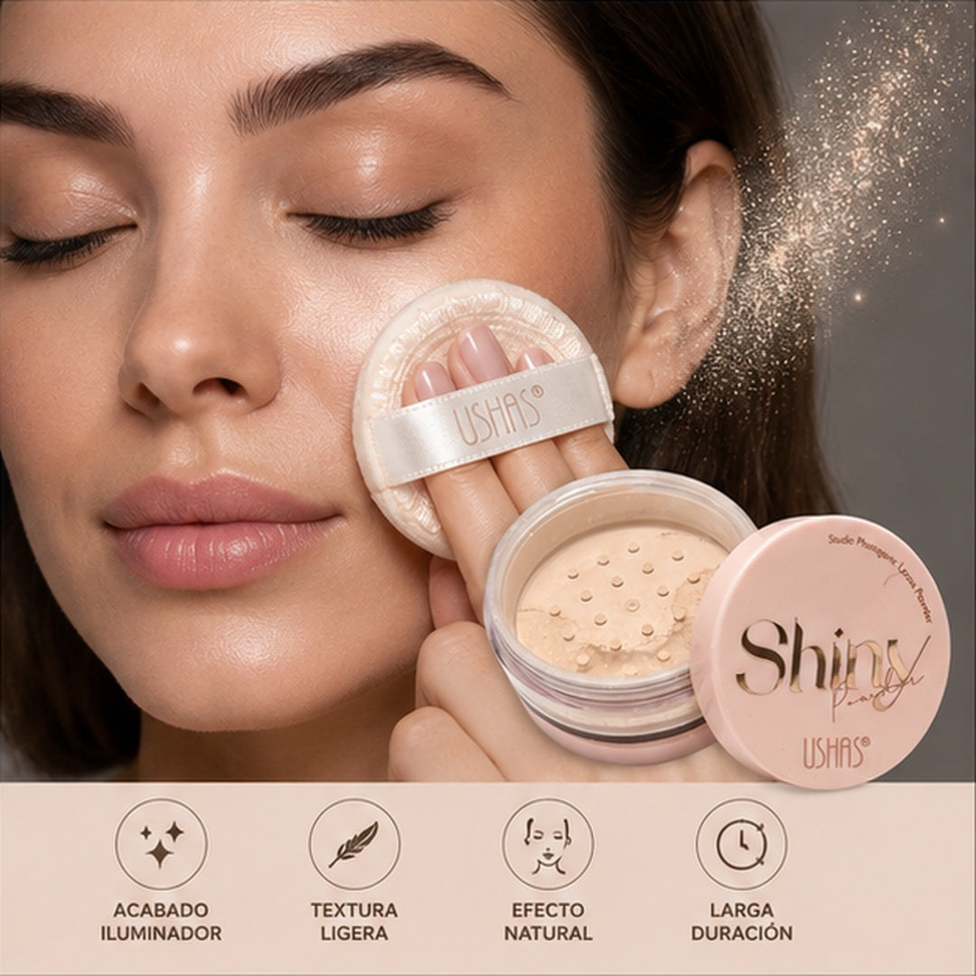 Polvo Suelto Fijación Traslúcido y Beige Shiny Ushas - vista 4 del producto