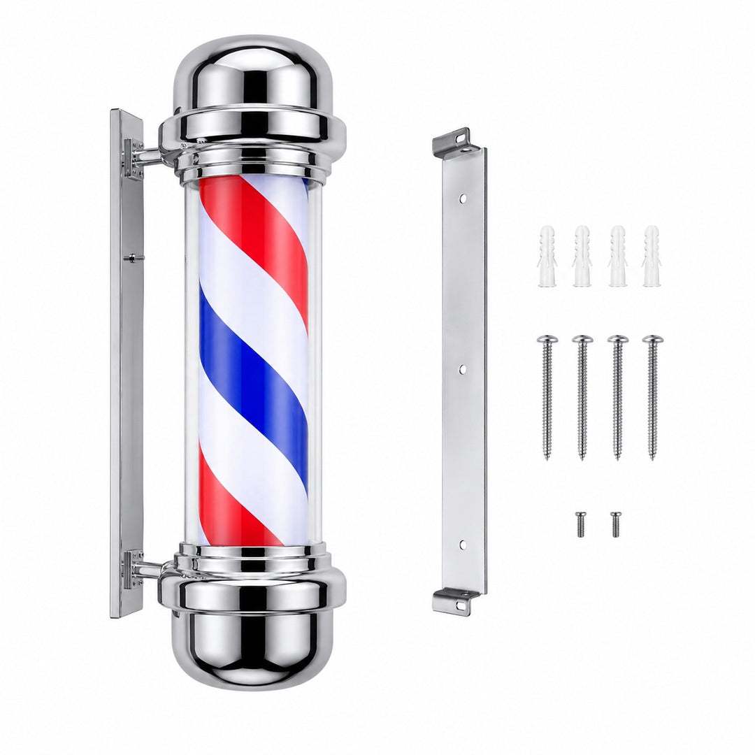 Pole Iluminado De Barbería Giratorio 60x24 cm - detalle del producto