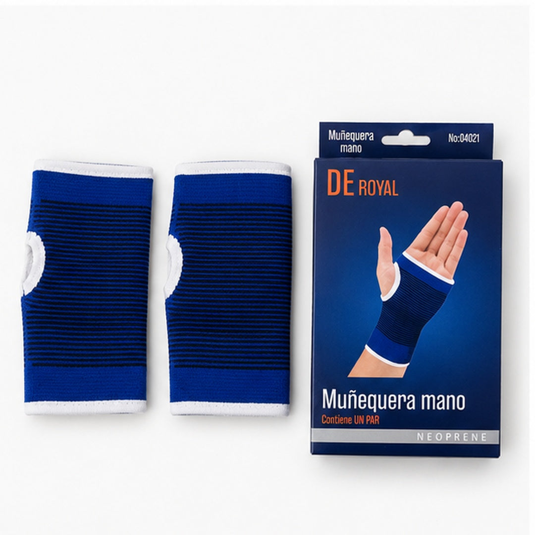 Par Muñequera De Mano Neopreno Azul - detalle del producto