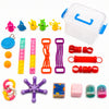 Kit de juguetes sensoriales 19 piezas plástico y goma