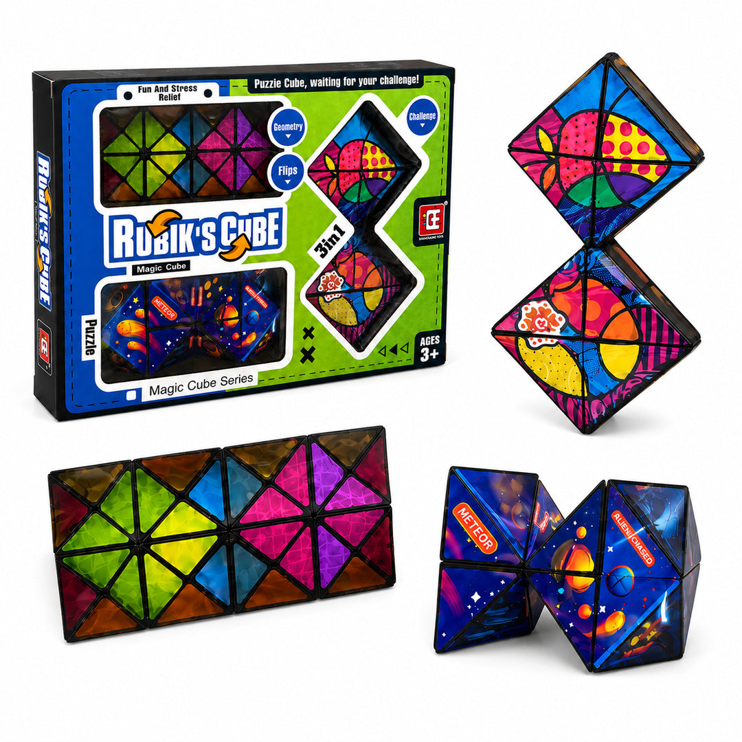 Set de cubos Rubik 3 en 1 Magic Cube Puzzle - imagen principal