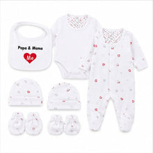 Set Ajuar Bebé 8 Piezas Algodón Blanco Mama Y Papa - imagen principal