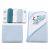 Set De Toalla Con Capucha Bebés Y Toallitas Multiuso Niños