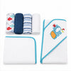 Set De Toalla Con Capucha Bebés Y Toallitas Multiuso Niños