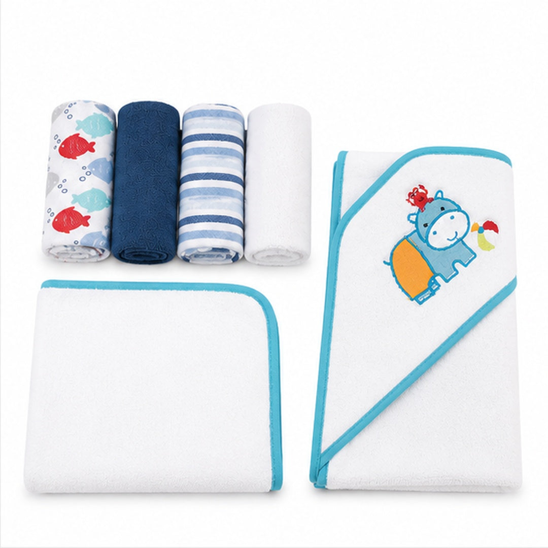 Set De Toalla Con Capucha Bebés Y Toallitas Multiuso Niños - vista 11 del producto