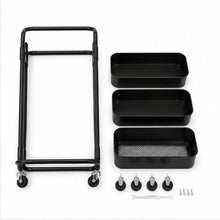 Carrito metálico de peluquería color negro - detalle del producto