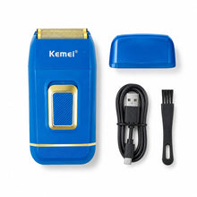 Afeitadora Shaver Kemei Km-2033 AZUL - detalle del producto
