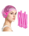 Cofia Gorro Para el Cabello Desechable Rosa 100 Unidades