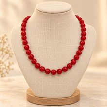 Collar De Piedras Naturales Agata Roja
