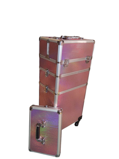 Maleta De Maquillaje Multicapa Rosa Tornasol