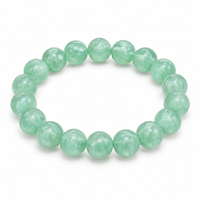 Pulsera De Piedra Natural Aventurina Verde Y Cuarzo Fortuna