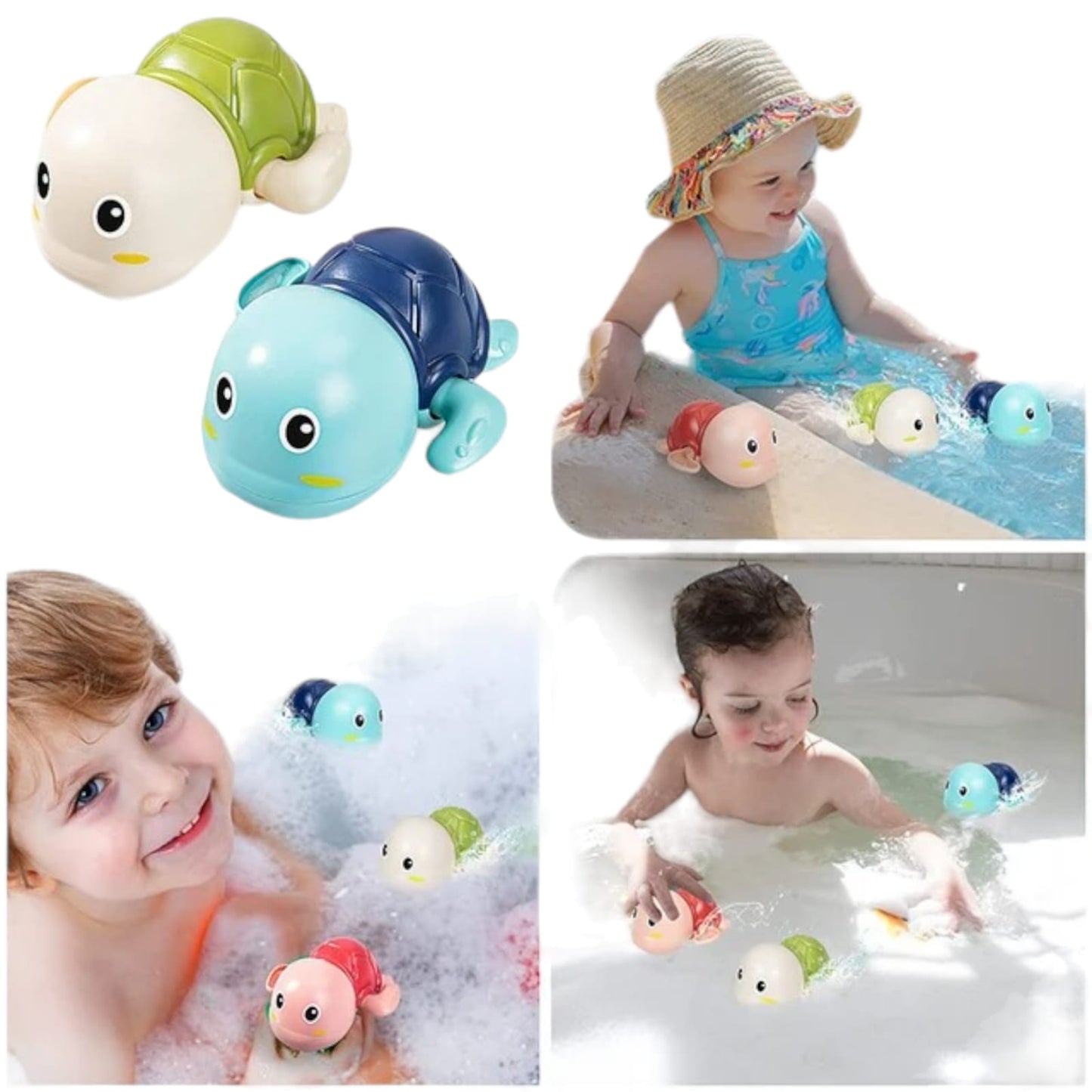 Bebé 3 Tortuga Baño Juguetes Baño Niños Juego Agua 3 Piezas