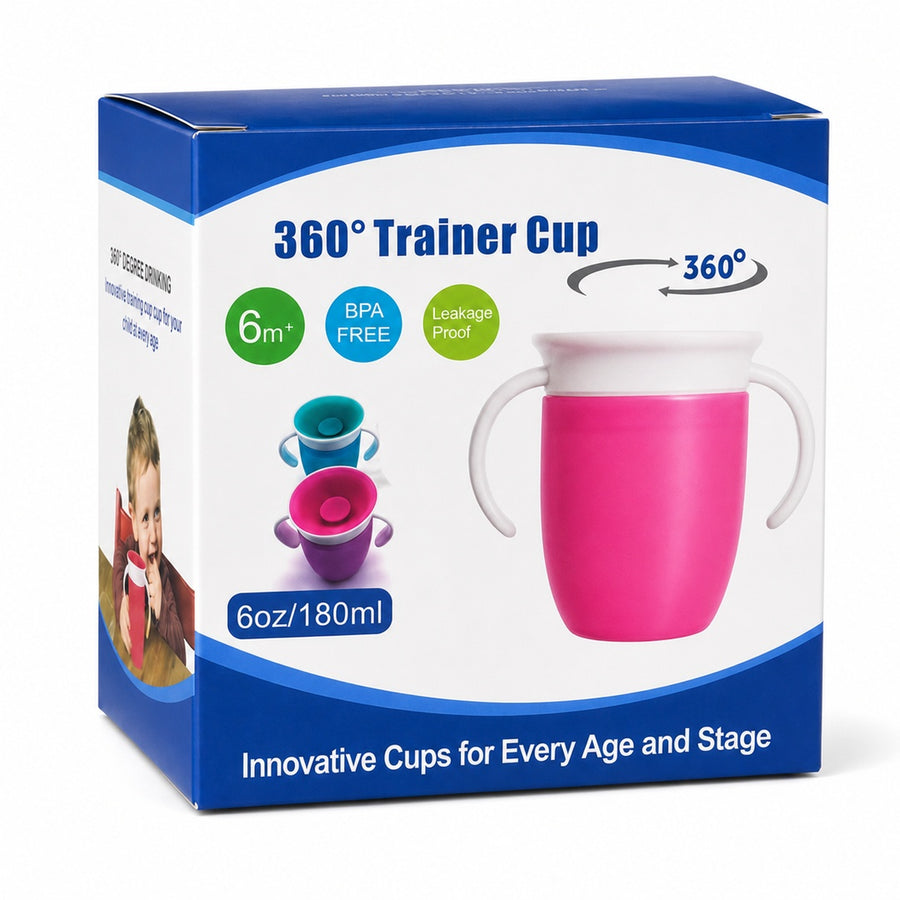 Vaso 360 antiderrame Magic Cup color rosa - detalle del producto