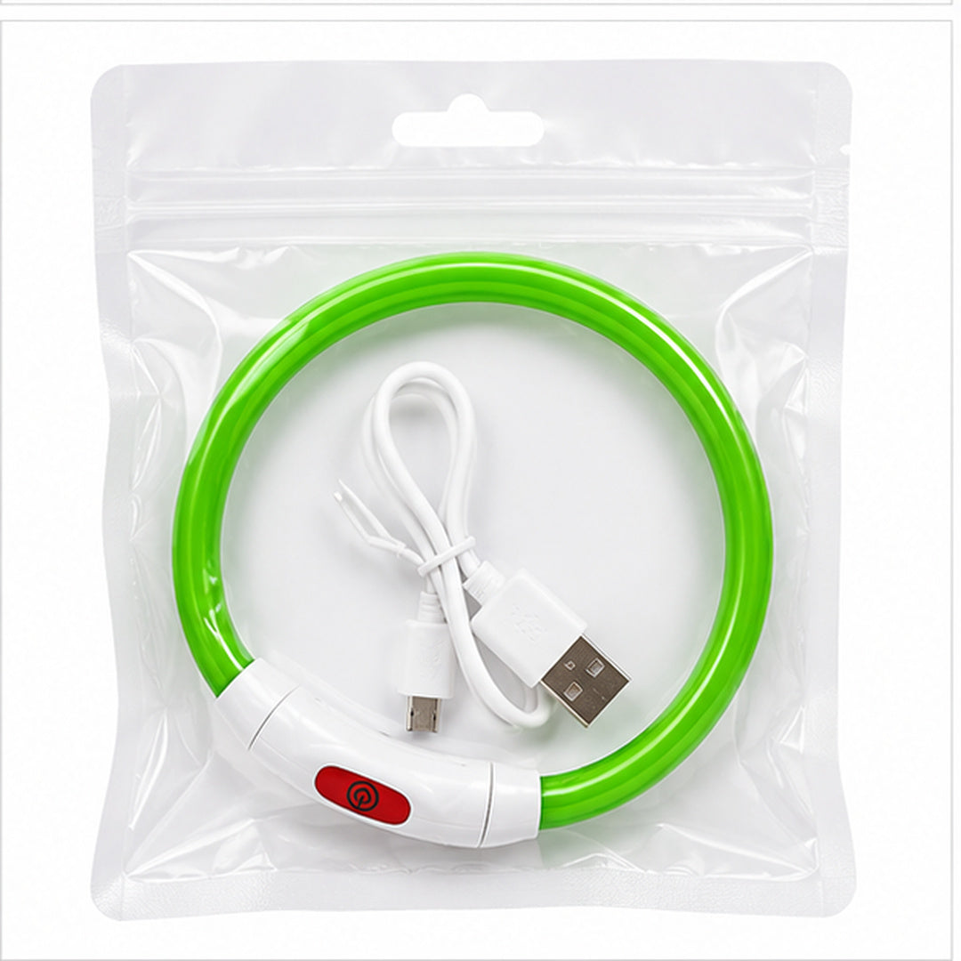 Collar Para Perro Luz Led Luminoso 40 Cm Carga Usb MLV-202516 - variante AZUL