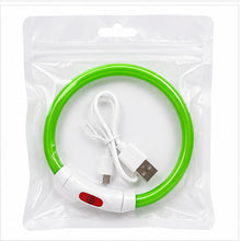 Collar Para Perro Luz Led Luminoso 40 Cm Carga Usb MLV-202516 - variante AZUL