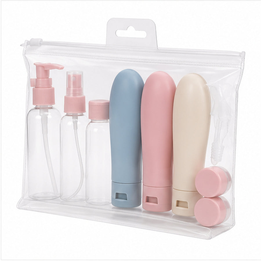 Set viajero para lociones con 10 envases - detalle del producto
