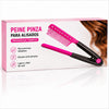 Peine para alisar cabello fucsia con negro