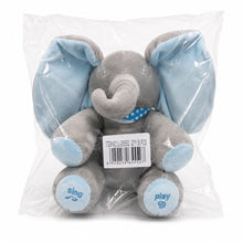 Peluche elefante musical con movimiento de orejas 30 cm