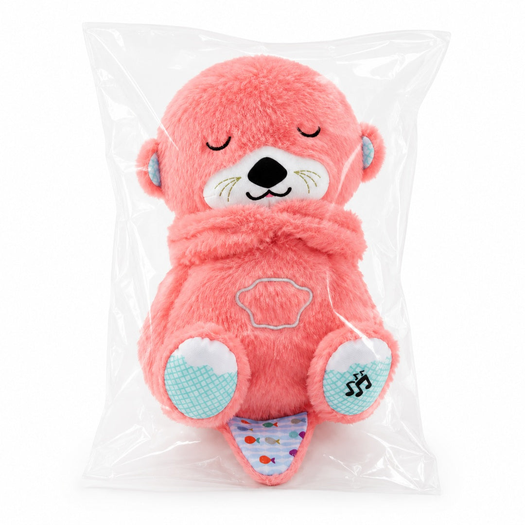 Peluche nutria con respiración relajante para bebé color Salmón - vista 3 del producto