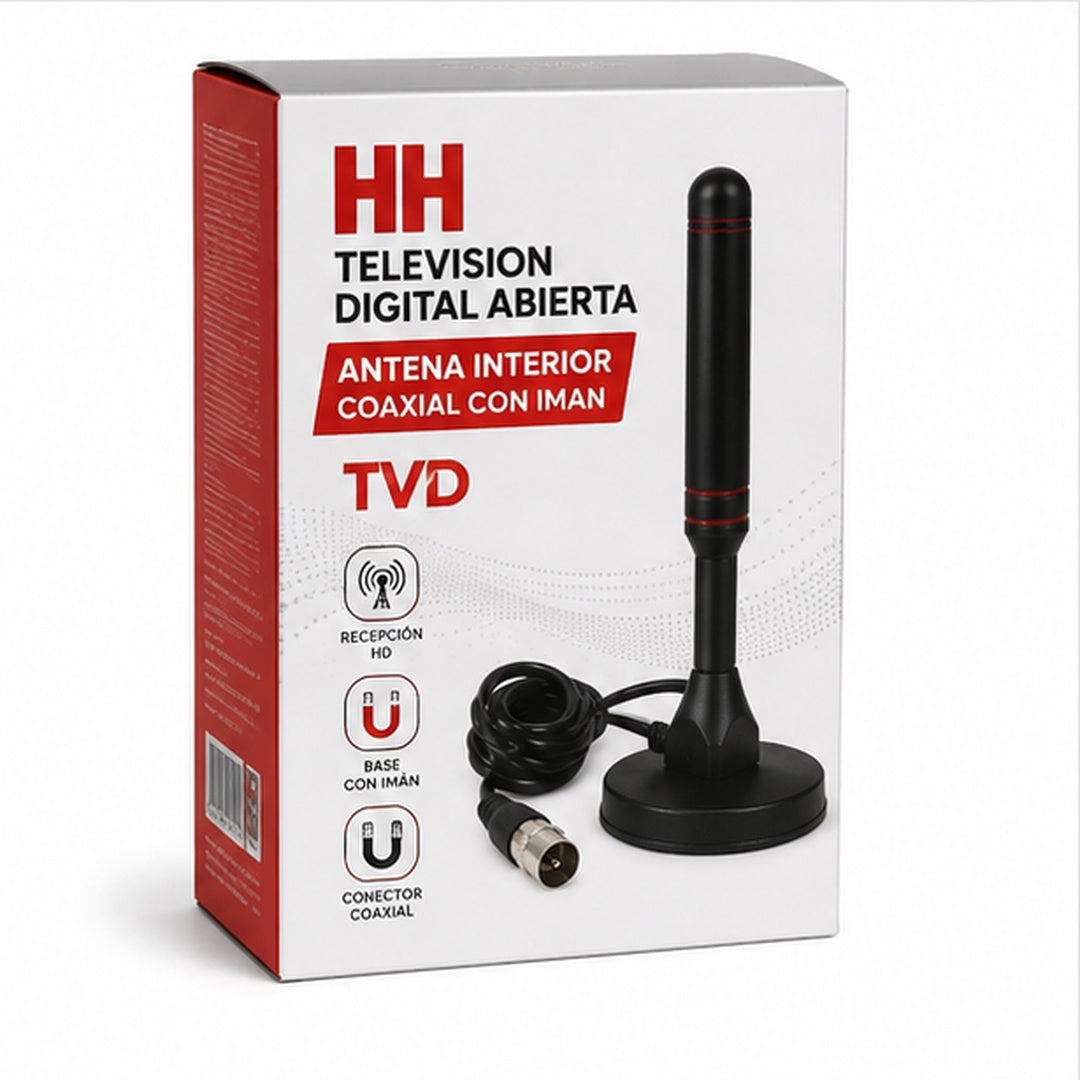 Antena HH Televisión Digital Abierta TVD Interior Coaxial con Iman - vista 3 del producto