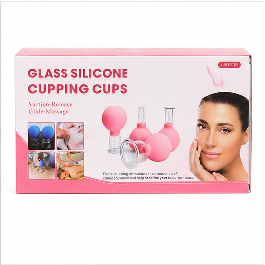 Set de 4 ventosas faciales y corporales color rosado - vista 3 del producto