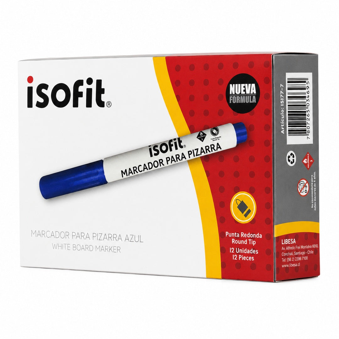 Caja de marcadores de pizarra Isofit azul - vista 3 del producto