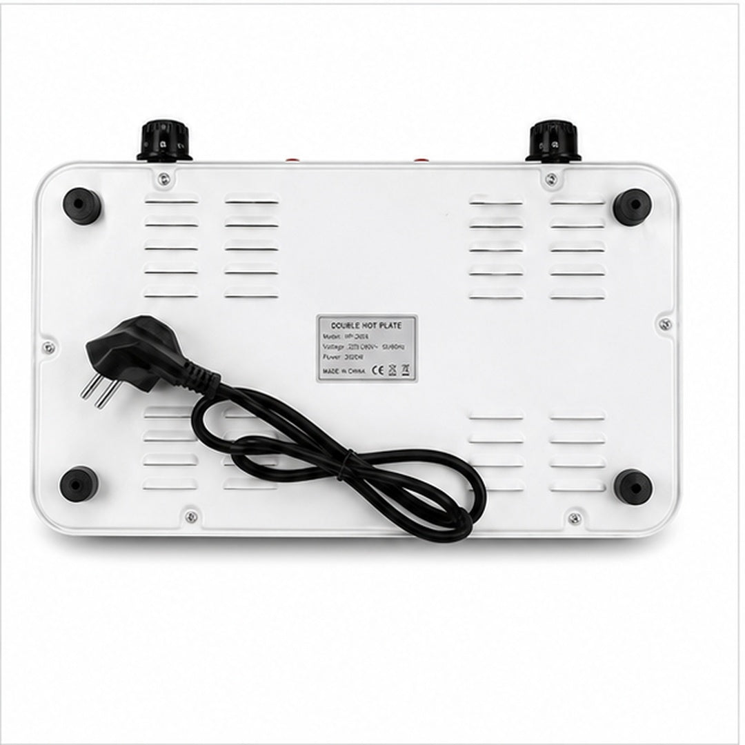 Encimera Hot Plate Blanca 2 Hornillas Portátil - vista 3 del producto