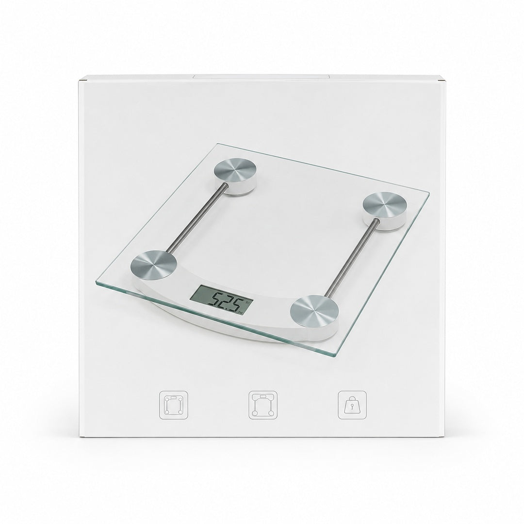 Báscula Digital Balanza Personal De Baño 180kg Plateado - detalle del producto