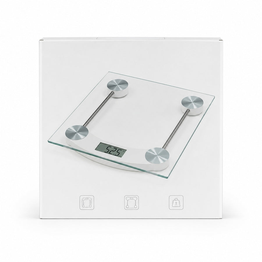 Báscula Digital Balanza Personal De Baño 180kg Plateado - detalle del producto
