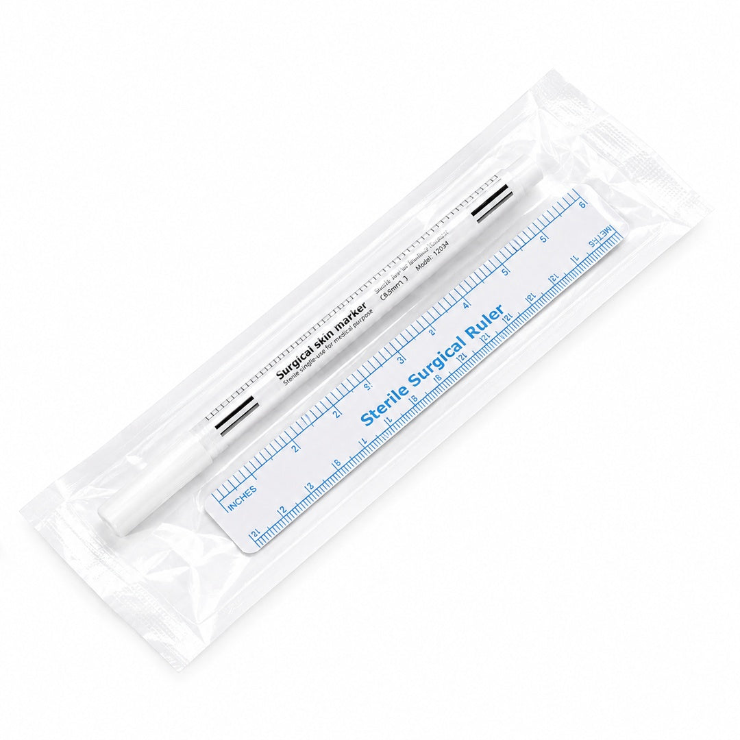 Lápiz Quirúrgico Marcador Estéril Blanco + Regla Microblading - vista 3 del producto