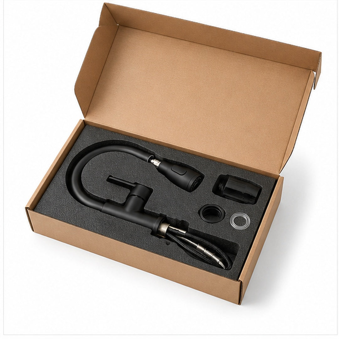 Llave Monomando Grifo Cocina Extensión Flexible NEGRO - vista 3 del producto