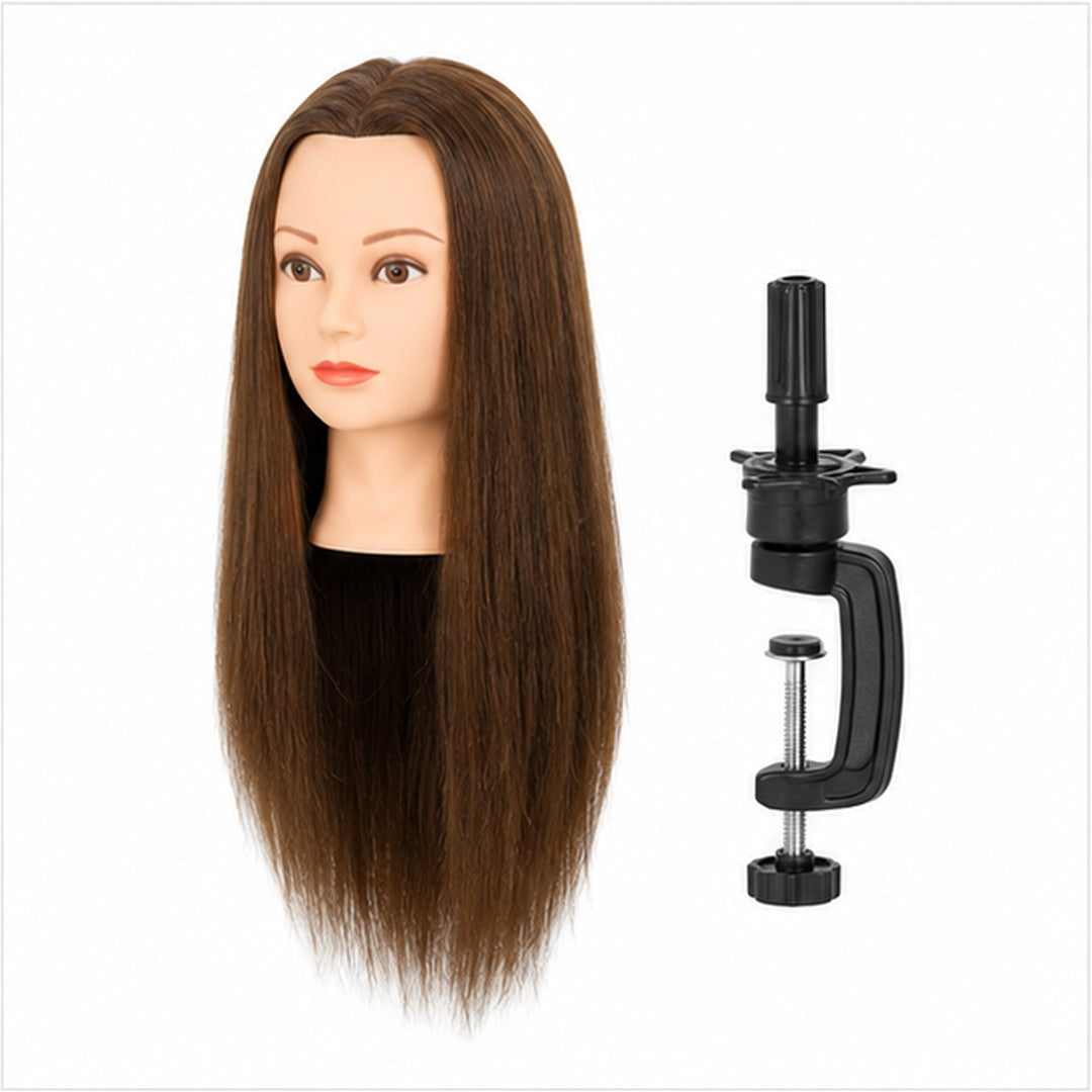 Cabeza Técnica Cabello 100% Sintético Con Soporte De Mesa - imagen principal