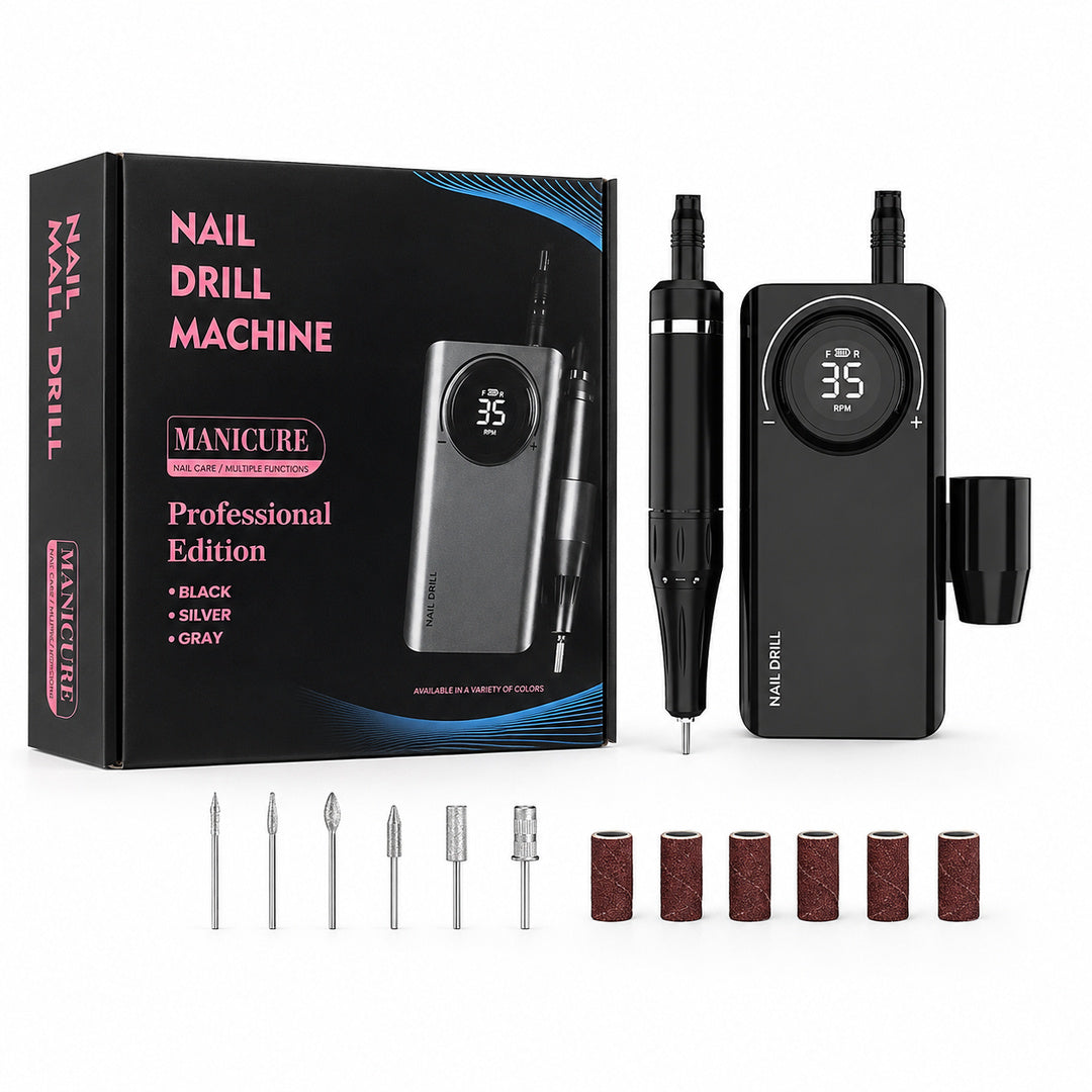 Torno para Uñas Profesional Portátil Recargable Inalámbrico NEGRO - vista 3 del producto