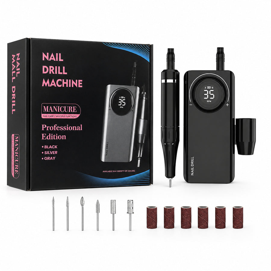 Torno para Uñas Profesional Portátil Recargable Inalámbrico NEGRO - vista 3 del producto