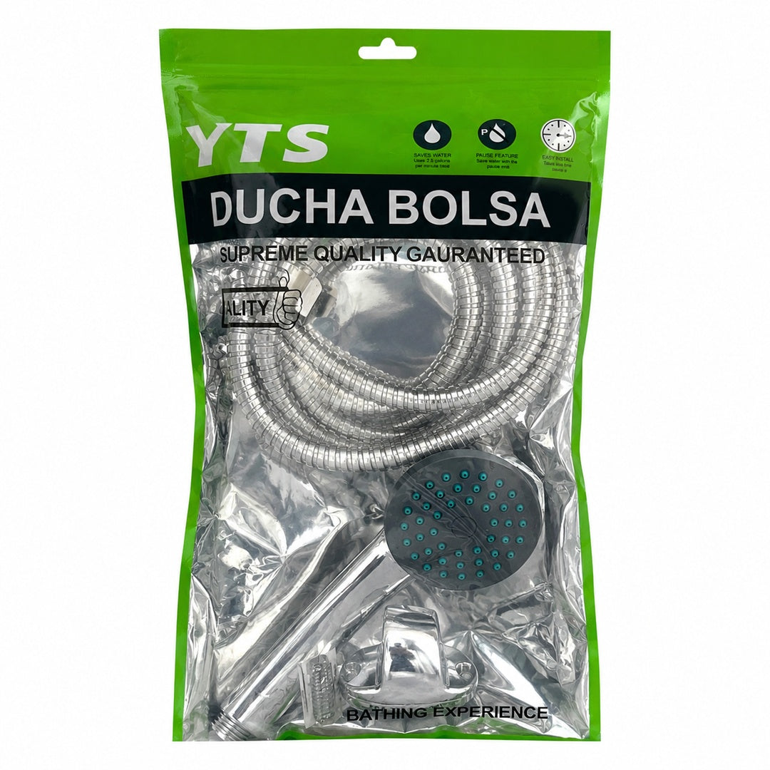 Kit de ducha con manguera cromado YTS - vista 3 del producto