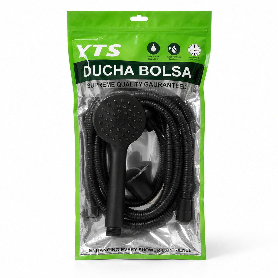 Soporte De Ducha Color Negro Mate Negro Flexibe Soporte - vista 3 del producto