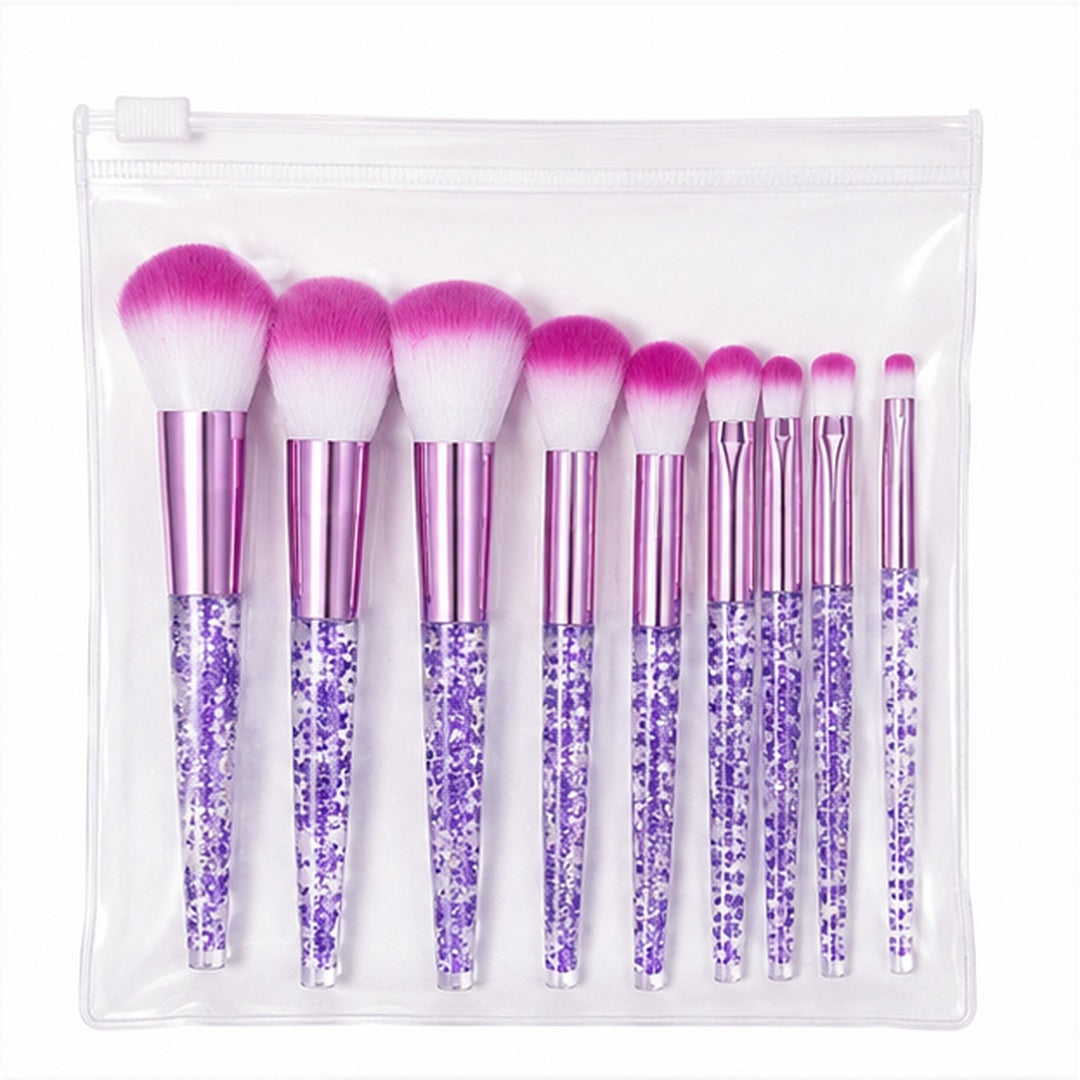 Set de 10 Brochas de maquillaje con Diseños de Brillos - vista 3 del producto