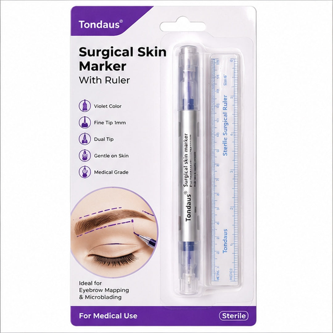 Lápiz Quirúrgico Marcador Estéril Violeta + Regla Microblading - vista 3 del producto