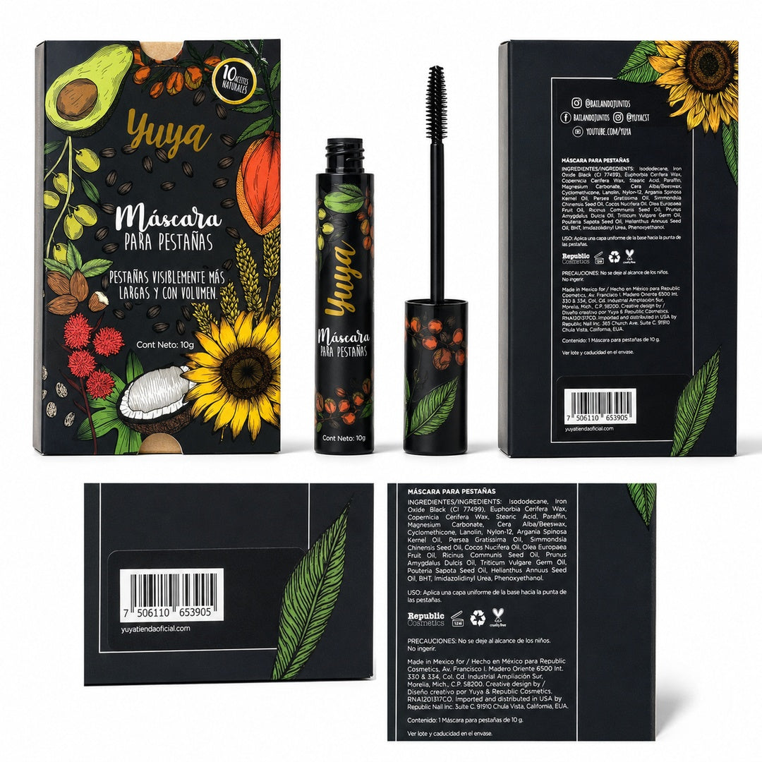 Máscara de Pestañas Yuya Color Negro 10 g